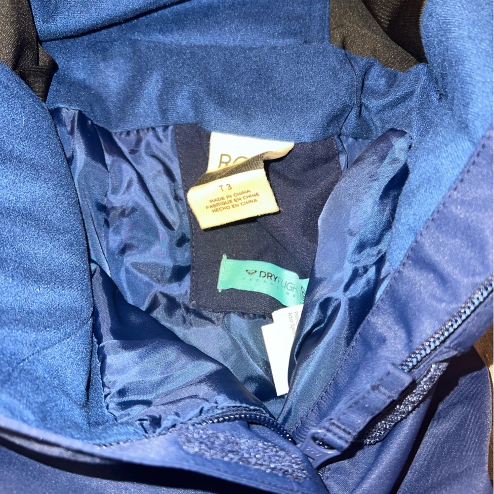 Roxy Multicolor Leopard Print Jacket and Blue Snow Pants Set - Picture 10 of 12